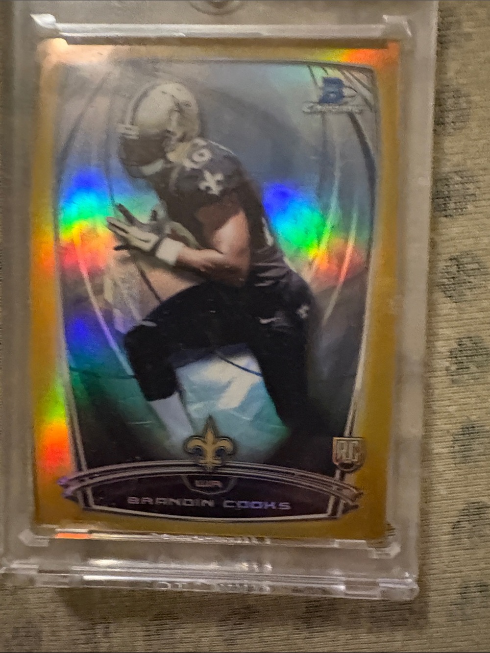 Brandon Cooks Rookie Holo Football Card - Gold Border